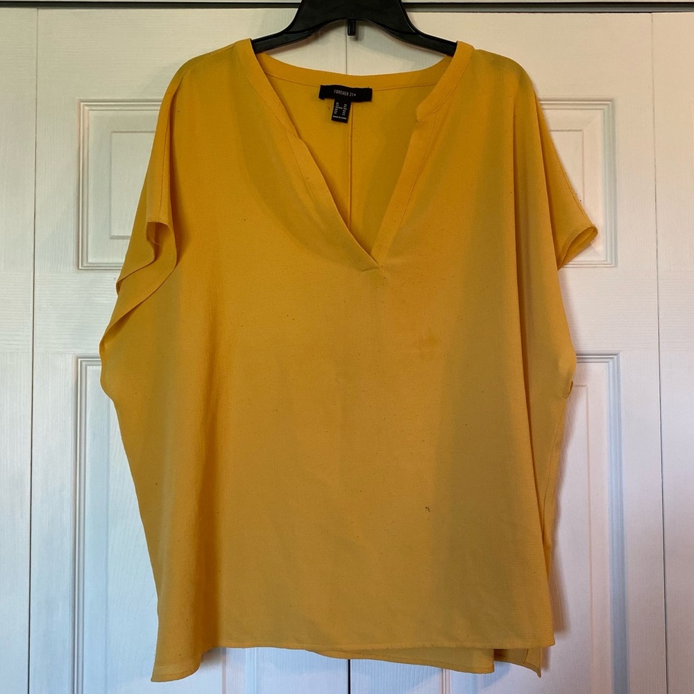 mustard yellow blouse